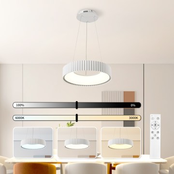 BRILAGI - LED stmievateľný závesný luster na lanku FALCON MODERN LED/30W/230V 3000-6000K priemer 40 cm biela + diaľkové ovládanie