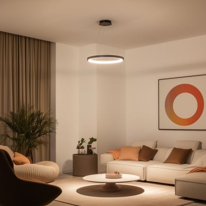 Brilagi - LED stmievateľný luster na lanku FALCON SLIM LED/42W/230V 3000-6500K pr. 50 cm čierny + diaľkové ovládanie