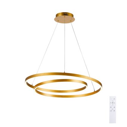 BRILAGI - LED Stmievateľný luster na lanku TWISTER LED/75W/230V 3000-6000K pr. 70 cm zlatá + diaľkové ovládanie