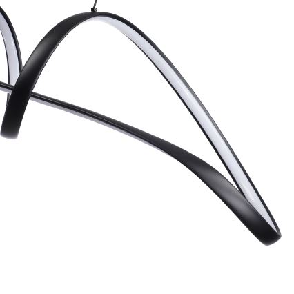 Brilagi - Stmievateľný LED luster na lanku TWISTER LED/60W/230V 3000-6000K čierna + diaľkové ovládanie