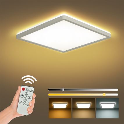 Brilagi - stmievateľné LED stropné svietidlo ULTRA SLIM LED/18W/230V 2700-6500K 30x30 cm biela + diaľkové ovládanie