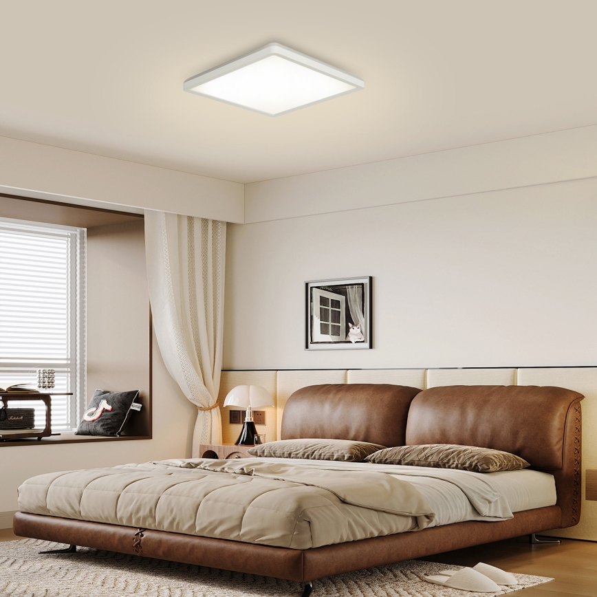 Brilagi - stmievateľné LED stropné svietidlo ULTRA SLIM LED/18W/230V 2700-6500K 30x30 cm biela + diaľkové ovládanie