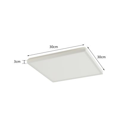 Brilagi - stmievateľné LED stropné svietidlo ULTRA SLIM LED/18W/230V 2700-6500K 30x30 cm biela + diaľkové ovládanie