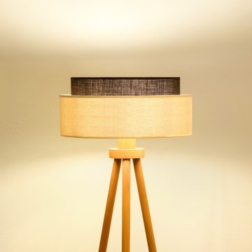 Brilagi - LED stojacia lampa BOHO STYLE 1xE27/15W/230V krémová/hnedá