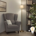 BRILAGI - LED stojacia lampa CERIA 1xE27/20W/230V priemer 20,5 cm biela/zlatá