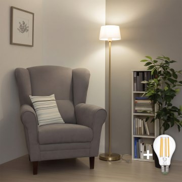 BRILAGI - LED stojacia lampa CERIA 1xE27/20W/230V priemer 25 cm šedá/zlatá