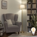 BRILAGI - LED stojacia lampa CERIA 1xE27/20W/230V priemer 30 cm sivá/zlatá