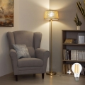 BRILAGI - LED stojacia lampa CERIA 1xE27/20W/230V priemer 35 cm béžová/zlatá