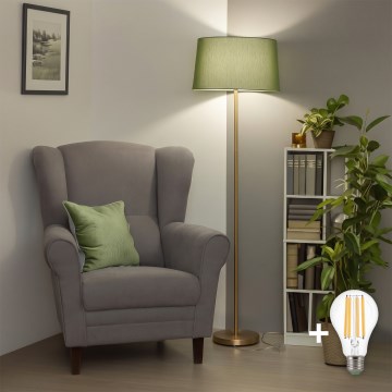 BRILAGI - LED stojacia lampa CERIA 1xE27/20W/230V, priemer 45 cm, zelená/zlatá