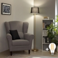 BRILAGI - LED stojacia lampa CERIA 1xE27/20W/230V Ø 30 cm čierna/zlatá