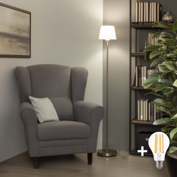 Brilagi - LED stojacia lampa CERIA 1xE27/40W/230V pr. 20,5 cm biela/matný chróm