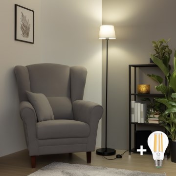 Brilagi - LED stojacia lampa CERIA 1xE27/40W/230V pr. 20,5 cm sivá/čierna