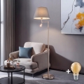 BRILAGI - LED Stojacia lampa CERIA 1xE27/60W/230V + LED/2,1W pr. 45 cm matný chróm/sivá
