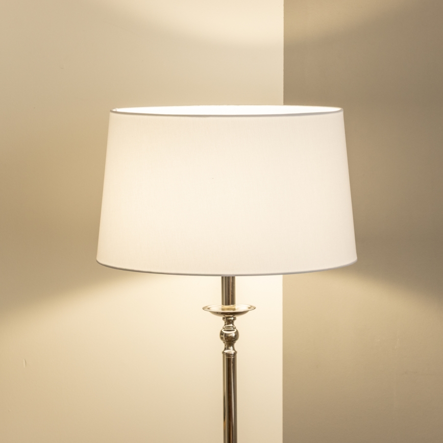Brilagi - LED stojacia lampa CERIA 1xE27/60W/230V pr. 45 cm lesklý chróm/biela