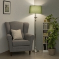 Brilagi - LED stojacia lampa CERIA 1xE27/60W/230V pr. 45 cm lesklý chróm/zelená