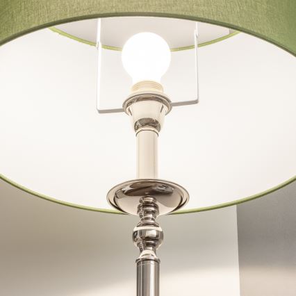 Brilagi - LED stojacia lampa CERIA 1xE27/60W/230V pr. 45 cm lesklý chróm/zelená