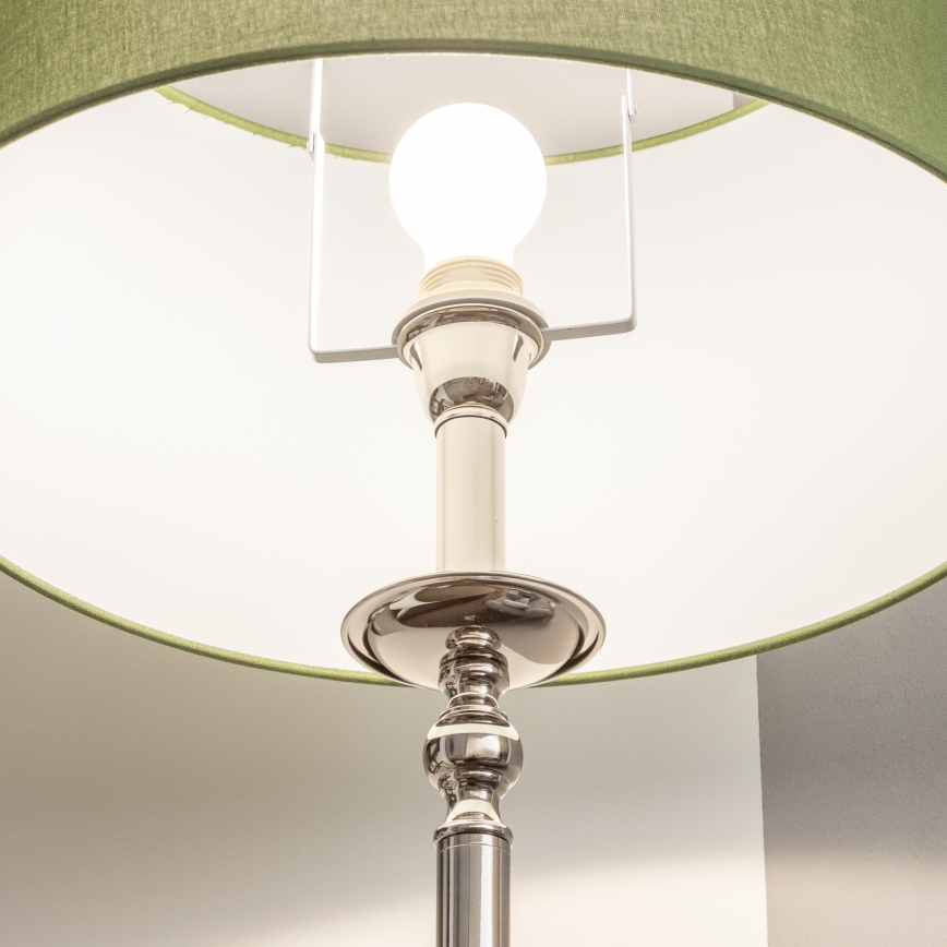 Brilagi - LED stojacia lampa CERIA 1xE27/60W/230V pr. 45 cm lesklý chróm/zelená