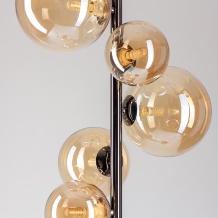 BRILAGI - LED Stojacia lampa MILLA 7xG9/3W/230V čierny chróm/zlatá