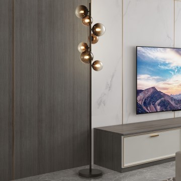 Brilagi - LED stojacia lampa MILLA 7xG9/3W/230V hnedá/dymová hnedá