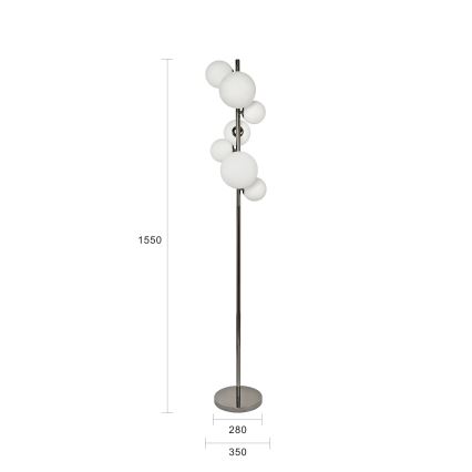Brilagi - LED Stojacia lampa MILLA 7xG9/3W/230V lesklý chróm/biela
