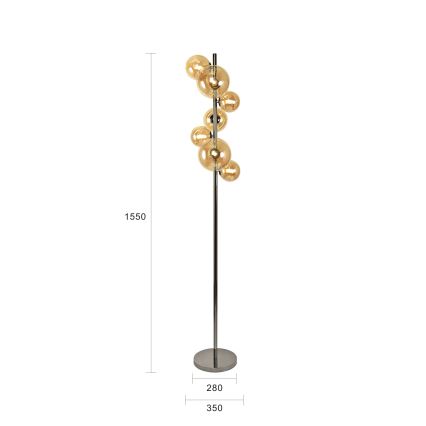 Brilagi - LED Stojacia lampa MILLA 7xG9/3W/230V lesklý chróm/zlatá