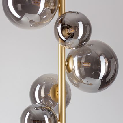 BRILAGI - LED Stojacia lampa MILLA 7xG9/3W/230V zlatá/dymová