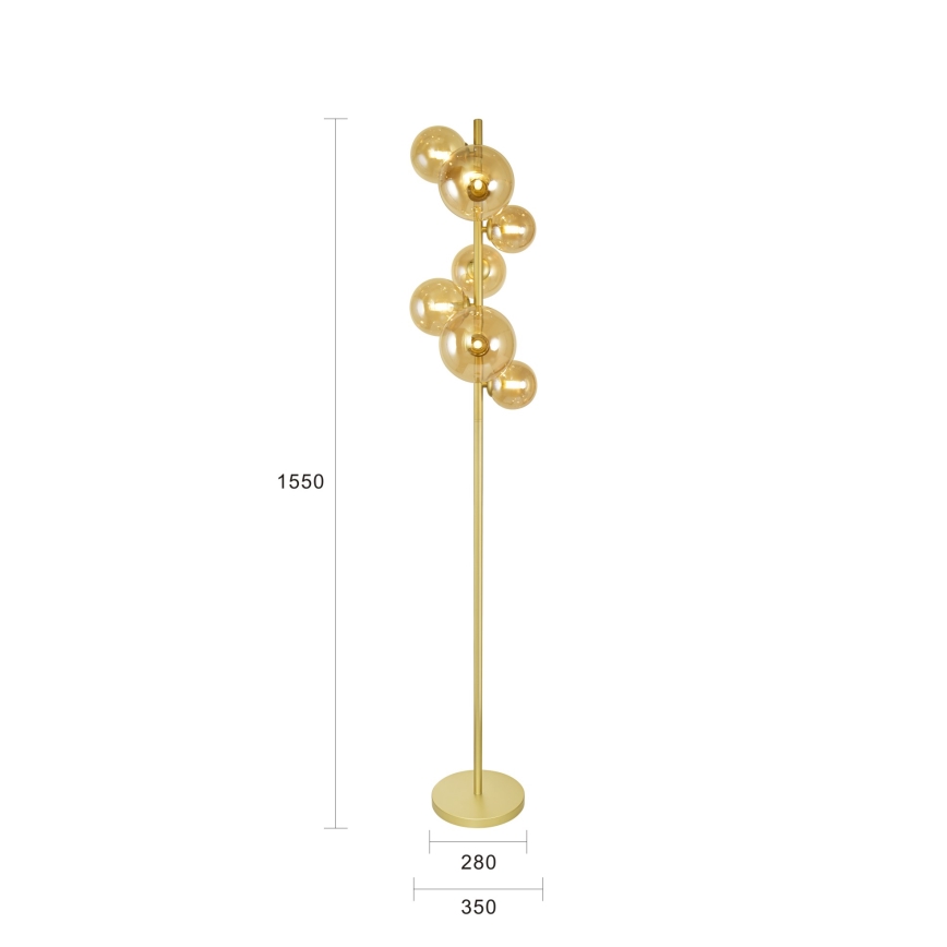 Brilagi - LED Stojacia lampa MILLA 7xG9/3W/230V zlatá