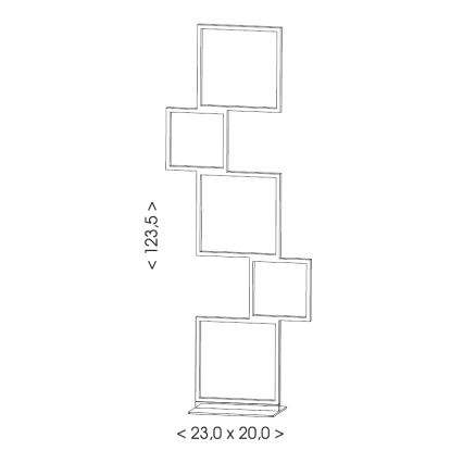 Brilagi - LED stojacia lampa SHIFT LED/36W/230V 4000K 123 cm čierna