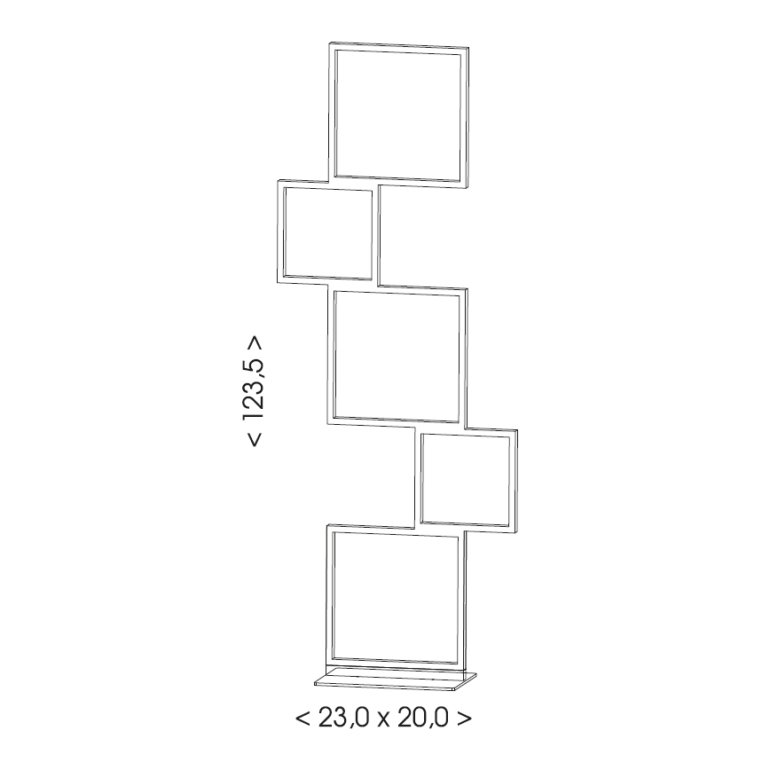 Brilagi - LED stojacia lampa SHIFT LED/36W/230V 4000K 123 cm čierna