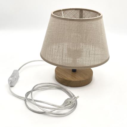 Brilagi - LED Stolná lampa ANTHONY 1xE14/40W/230V dub/béžová