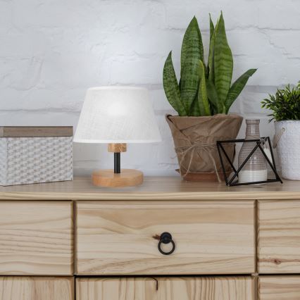 Brilagi - LED Stolná lampa ANTHONY 1xE14/40W/230V dub/biela