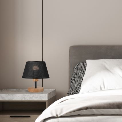 Brilagi - LED Stolná lampa ANTHONY 1xE14/40W/230V dub/čierna