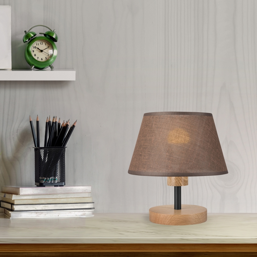Brilagi - LED Stolná lampa ANTHONY 1xE14/40W/230V dub/hnedá