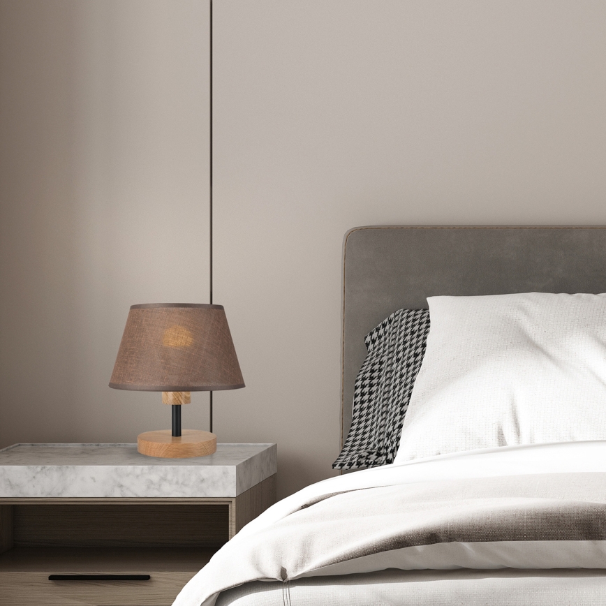 Brilagi - LED Stolná lampa ANTHONY 1xE14/40W/230V dub/hnedá