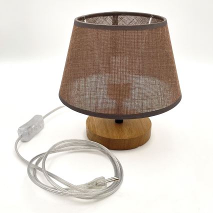 Brilagi - LED Stolná lampa ANTHONY 1xE14/40W/230V dub/hnedá