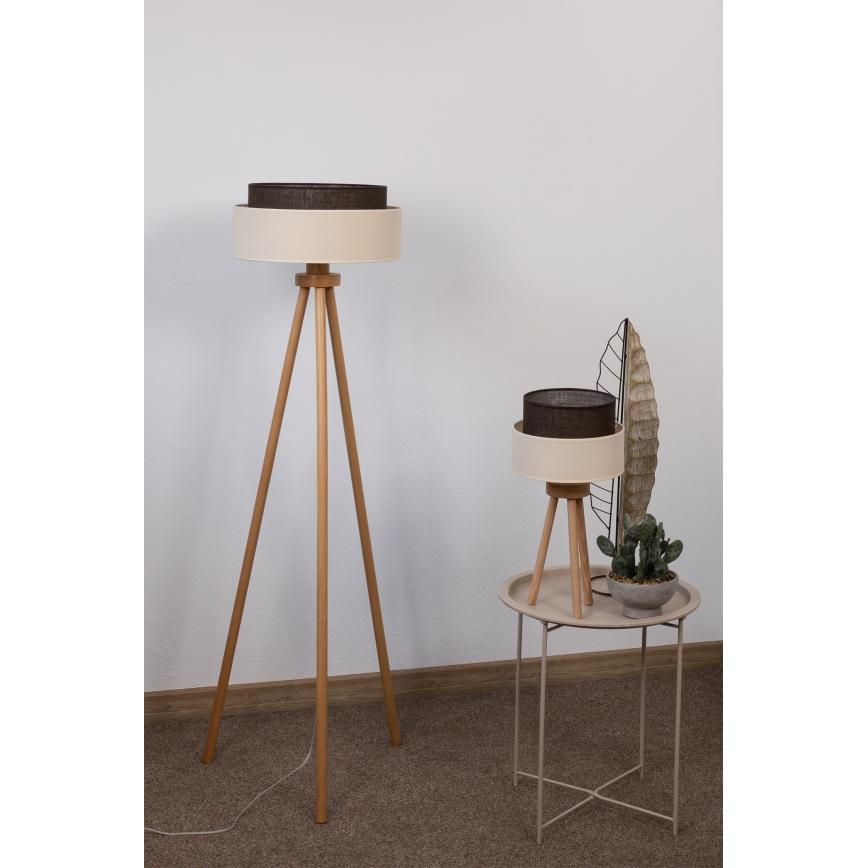 Brilagi - LED stolná lampa BOHO STYLE 1xE27/15W/230V krémová/hnedá