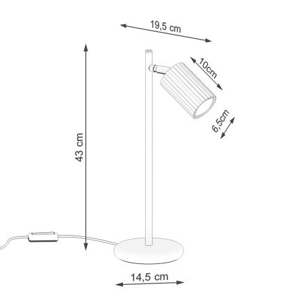 Brilagi - LED stolná lampa CRESTO 1xGU10/10W/230V biela