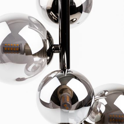 Brilagi - LED stolná lampa MILLA 4xG9/3W/230V čierny chróm/dymová