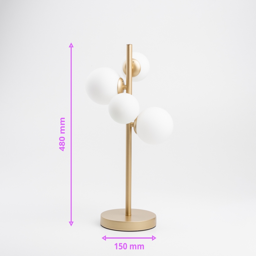 Brilagi - LED Stolná lampa MILLA 4xG9/3W/230V zlatá/biela