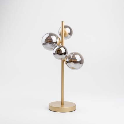 Brilagi - LED Stolná lampa MILLA 4xG9/3W/230V zlatá/dymová