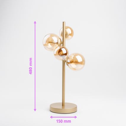 Brilagi - LED Stolná lampa MILLA 4xG9/3W/230V zlatá