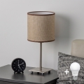Brilagi - LED Stolná lampa NUBILA 1xE27/60W/230V hnedá