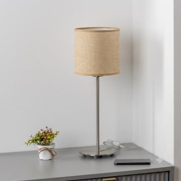 Brilagi - LED stolná lampa NUBILA 1xE27/60W/230V svetlohnedá