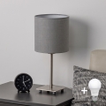 Brilagi - LED stolná lampa NUBILA 1xE27/60W/230V svetlošedá