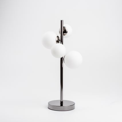 Brilagi - LED stolová lampa MILLA 4xG9/3W/230V čierny chróm/biela