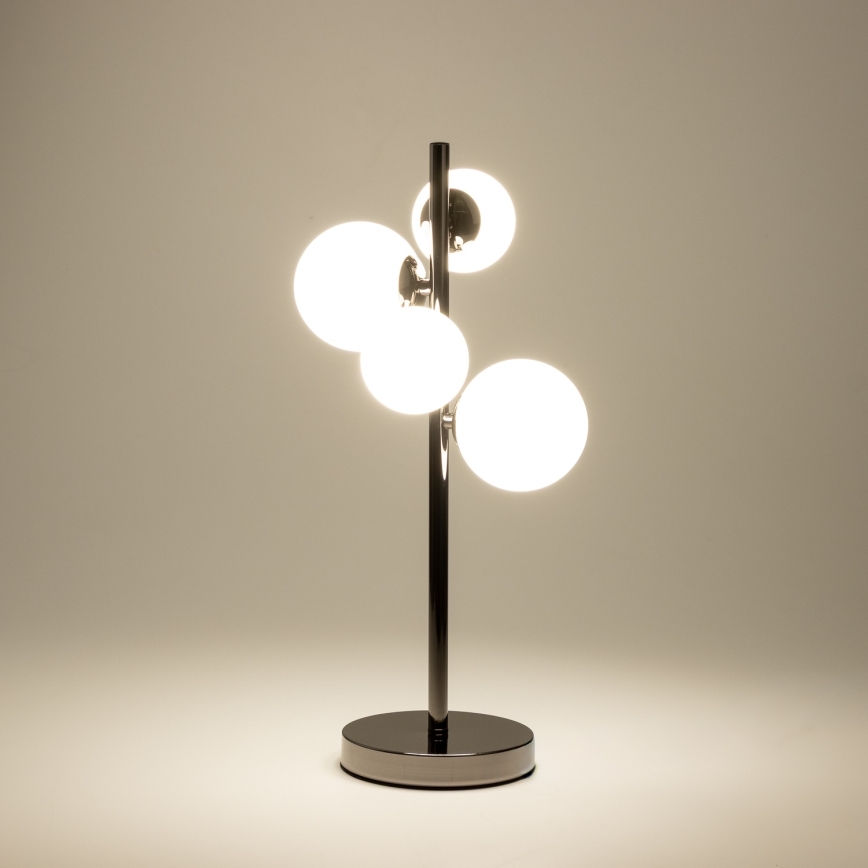 Brilagi - LED stolová lampa MILLA 4xG9/3W/230V čierny chróm/biela