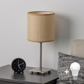 Brilagi - LED stolová lampa NUBILA 1xE27/60W/230V svetlohnedá