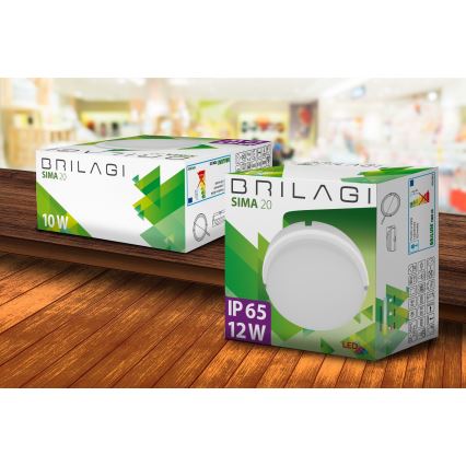 Brilagi - LED Stropné priemyselné svietidlo SIMA LED/12W/230V IP65 biela