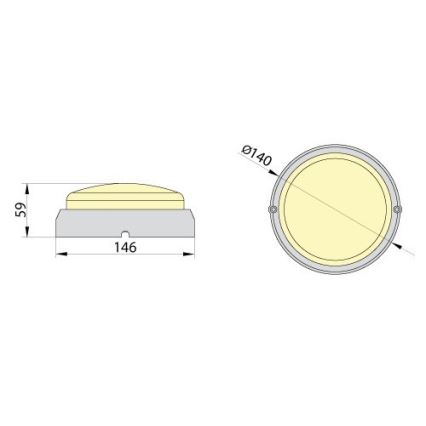 Brilagi - LED Stropné priemyselné svietidlo SIMA LED/12W/230V IP65 biela