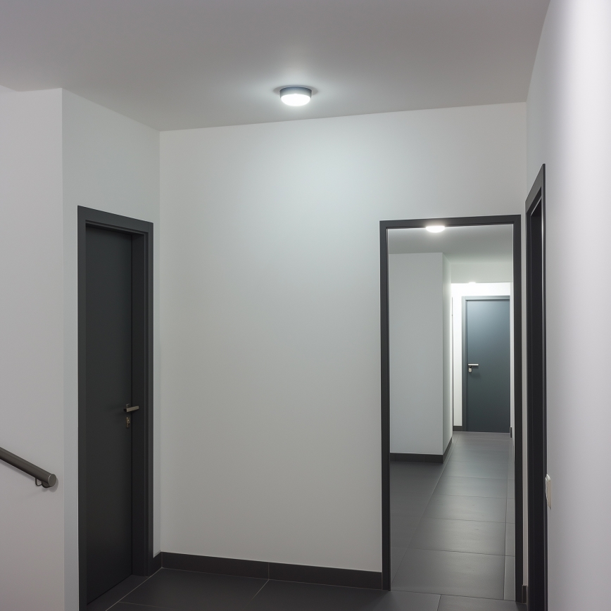 Brilagi - LED Stropné priemyselné svietidlo SIMA LED/12W/230V IP65 čierna